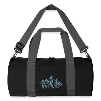 Mountains peaks drawing - Recycled Duffel Bag - black/graphite grey - Front