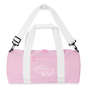 Voiture ancienne américaine - Sac de sport recyclé - rose/blanc - Devant