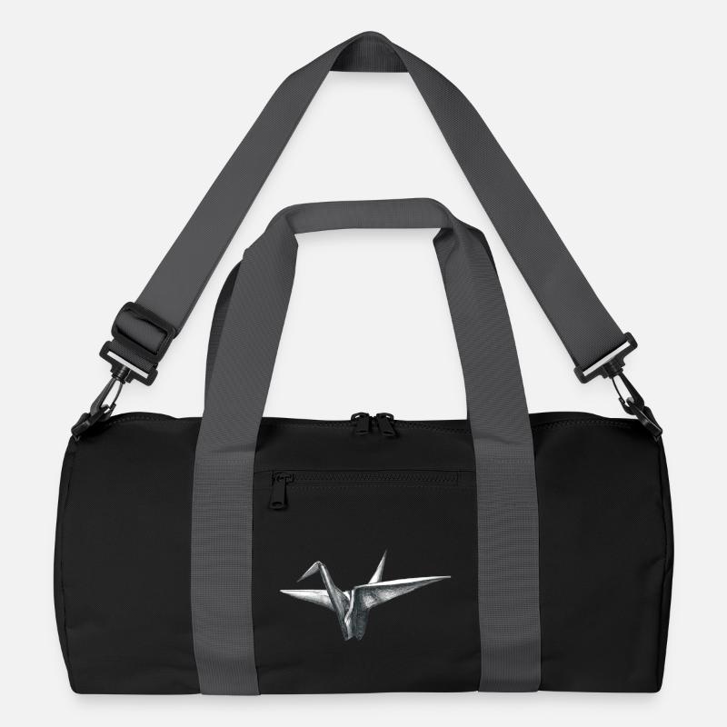 Origami Vogel Grau Recycelte Duffel Bag