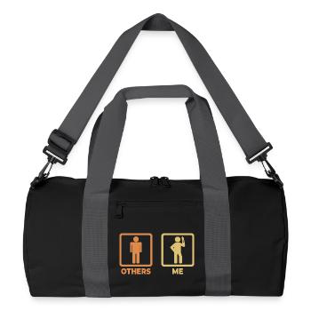 Lustiger Eiscreme Enthusiast - Recycelte Duffel Bag - Schwarz/Graphitgrau - Vorne