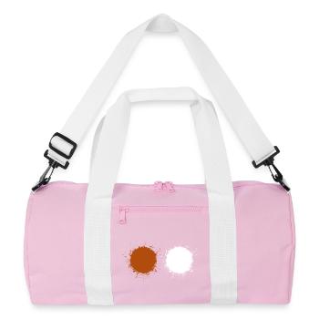 Braun Weiß - Recycelte Duffel Bag - Rosa/Weiß - Vorne