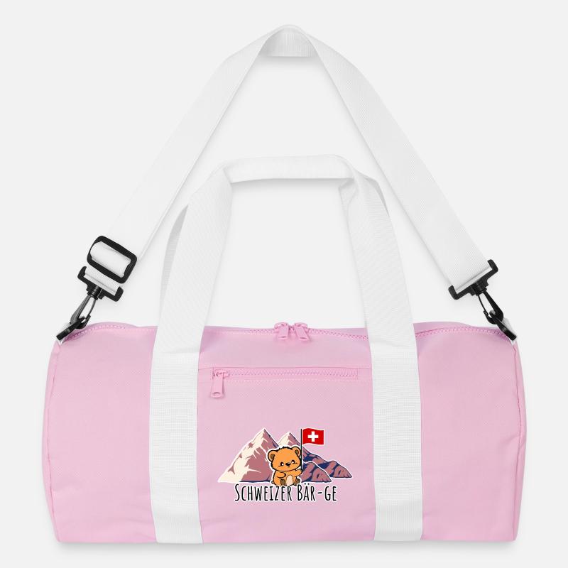 Schweizer Berge äh Bär-ge! putziger Schweizer Bär Recycelte Duffel Bag