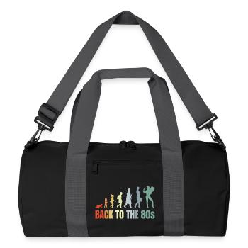 Des filles des années 80 à l’adulte - Sac de sport recyclé - noir/gris graphite - Devant