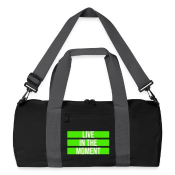 Vivre dans l’instant Pleine conscience de la présence - Sac de sport recyclé - noir/gris graphite - Devant