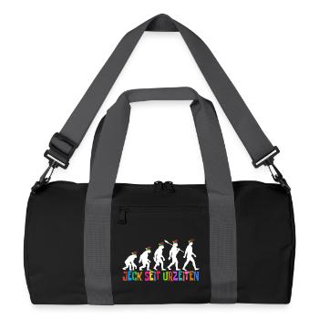 Jeck depuis la nuit des temps | Les fous de l’évolution, Carnaval - Sac de sport recyclé - noir/gris graphite - Devant
