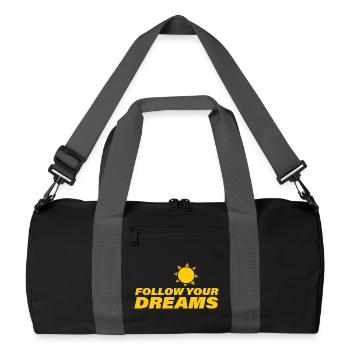 Suivez vos rêves - Sac de sport recyclé - noir/gris graphite - Devant