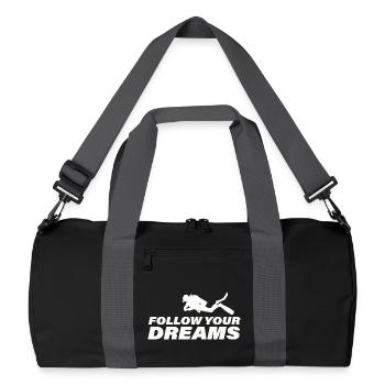 Suivez vos rêves - Sac de sport recyclé - noir/gris graphite - Devant