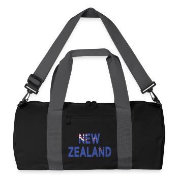 Logo de la Nouvelle-Zélande Drapeau de la Nouvelle-Zélande - Sac de sport recyclé - noir/gris graphite - Devant