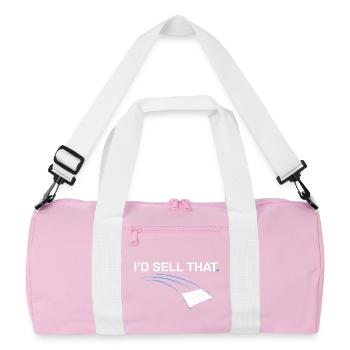 Je vendrais ce Drôle d’agent immobilier - Sac de sport recyclé - rose/blanc - Devant