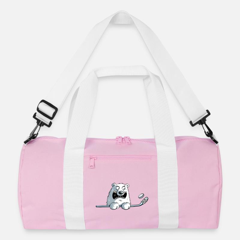 Cooler Eisbär Mit Eishockeyschläger I Eishockey Recycelte Duffel Bag