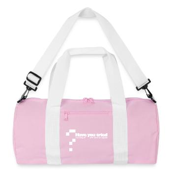 Have you tried... - Recycled Duffel Bag - pink/white - Front
