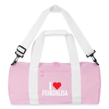 T-Shirt Ich liebe Fiordalisa T-Shirt Geschenkidee - Recycelte Duffel Bag - Rosa/Weiß - Vorne