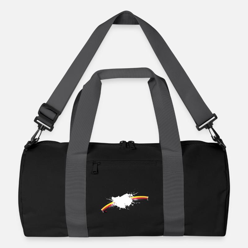 Milk is on Germany - Recycelte Duffel Bag - Schwarz/Graphitgrau