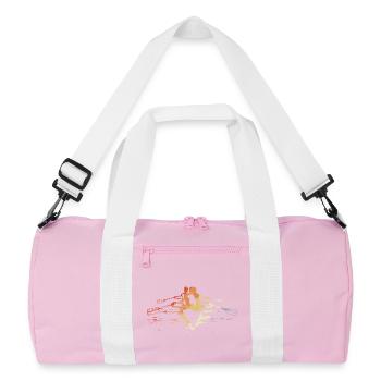Rudermannschaft Vintage Look - Recycelte Duffel Bag - Rosa/Weiß - Vorne