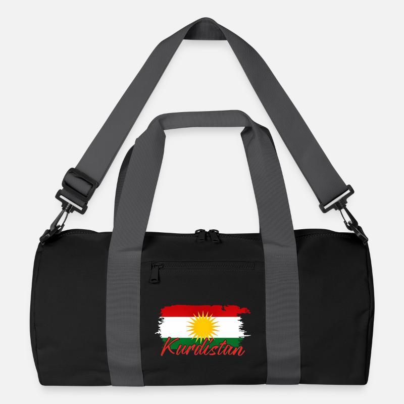 Kurdish flag with Kurdistan Kurds Recycled Duffel Bag