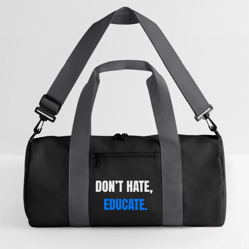 Don't Hate Educate – Statement Recycelte Duffel Bag