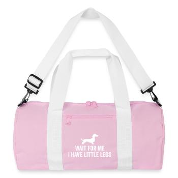 Meilleur cadeau de propriétaire de chien Maman Père Teckel - Sac de sport recyclé - rose/blanc - Devant