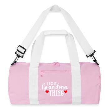 Grandma Thing Heart Design - Recycled Duffel Bag - pink/white - Front