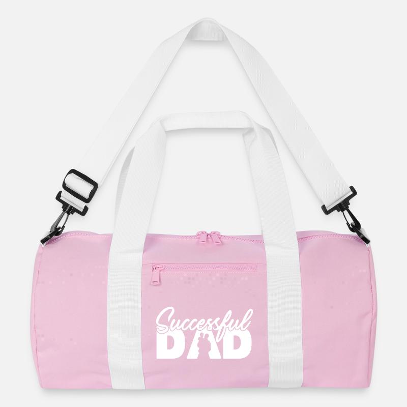 Successful Dad Silhouette Bold Typography Art Recycled Duffel Bag