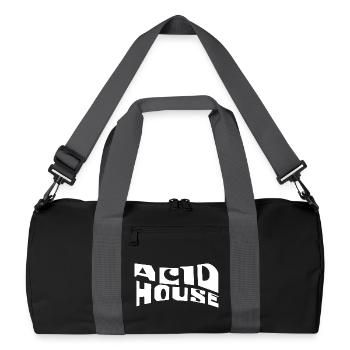 Acid House Retro Typography - Recycled Duffel Bag - black/graphite grey - Front