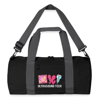 Ultraschall Techniker Ultraschalltechniker - Recycelte Duffel Bag - Schwarz/Graphitgrau - Vorne