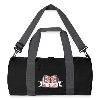 Still Learning Wachstum Schüler Motivation Spruch  - Recycelte Duffel Bag - Schwarz/Graphitgrau - Vorne