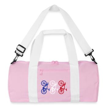 Cycling France - Sac de sport recyclé - rose/blanc - Devant
