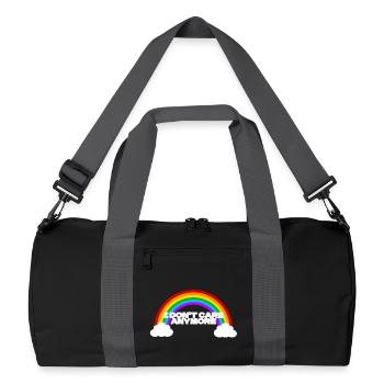 I don't care anymore - Recycelte Duffel Bag - Schwarz/Graphitgrau - Vorne