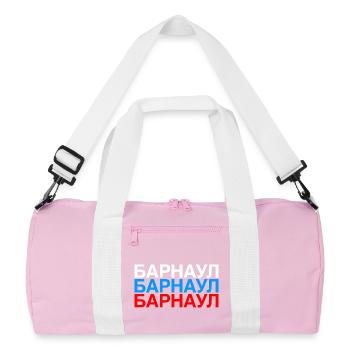 BARNAUL Russland Flagge - Recycelte Duffel Bag - Rosa/Weiß - Vorne