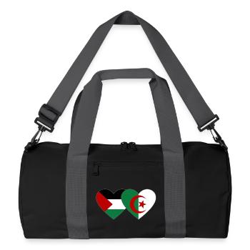 Palestine Algérie Drapeau Coeur - Sac de sport recyclé - noir/gris graphite - Devant