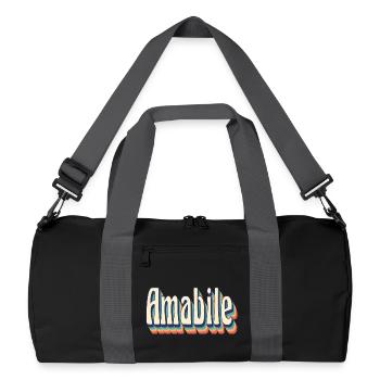 Vintage rétro belle T-Shirt cadeau T-Shirt - Sac de sport recyclé - noir/gris graphite - Devant