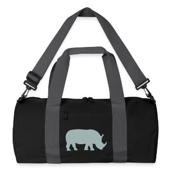 Rhinocéros - Sac de sport recyclé - noir/gris graphite - Devant