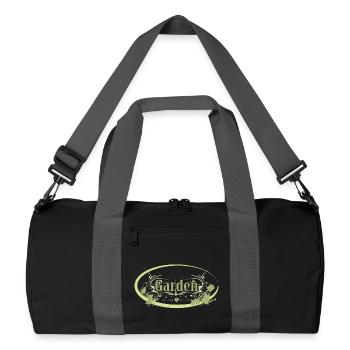 English Vintage Garden Sign with Tools - Recycled Duffel Bag - black/graphite grey - Front