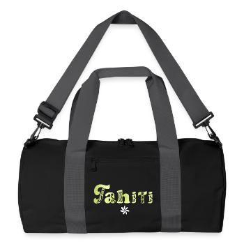 Tahiti (citron vert) - Sac de sport recyclé - noir/gris graphite - Devant