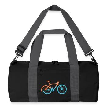 Dynamisches Fahrrad Design - Recycelte Duffel Bag - Schwarz/Graphitgrau - Vorne