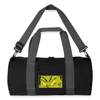 The Grinch Close-Up Of His Gaze - Recycled Duffel Bag - black/graphite grey - Front