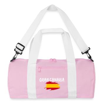 Gran Canaria Insel Spanien - Recycelte Duffel Bag - Rosa/Weiß - Vorne