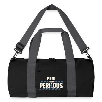 Perimenopause Humor Perimenopause - Recycelte Duffel Bag - Schwarz/Graphitgrau - Vorne