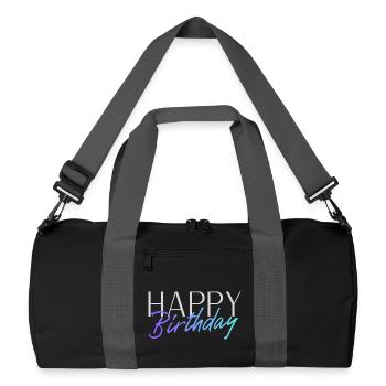Bon anniversaire - Sac de sport recyclé - noir/gris graphite - Devant