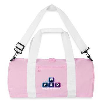 Dinge Die Mich Bewegen WASD PC Gamer - Recycelte Duffel Bag - Rosa/Weiß - Vorne