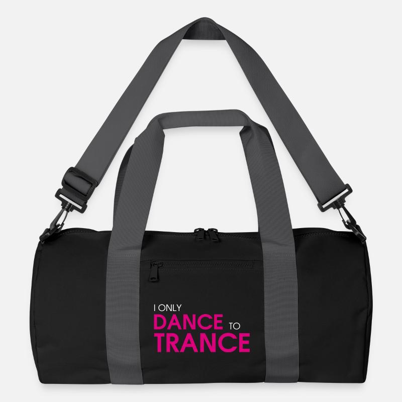 I Only Dance To Trance (pink) - Recycelte Duffel Bag - Schwarz/Graphitgrau