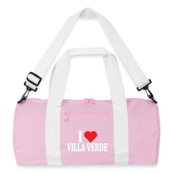 t-shirt Io amo Villa Verde t-shirt Sardaigne - Sac de sport recyclé - rose/blanc - Devant