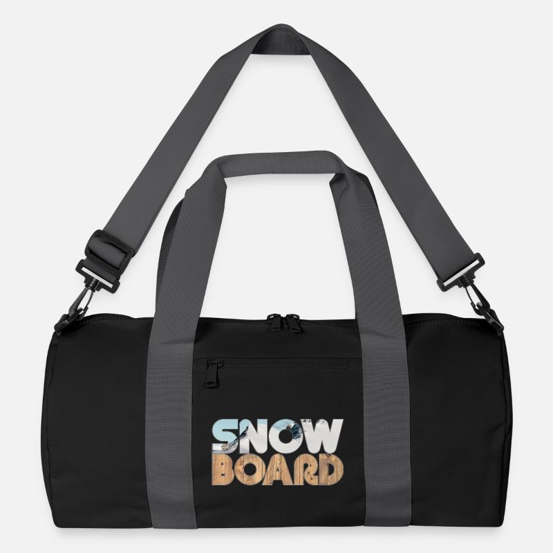 Snow and Board - Recycelte Duffel Bag - Schwarz/Graphitgrau