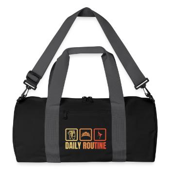 Ballett Tagesablauf - Recycelte Duffel Bag - Schwarz/Graphitgrau - Vorne