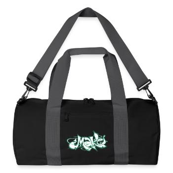 Le mot vert fait des graffitis - Sac de sport recyclé - noir/gris graphite - Devant