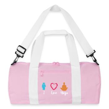 J’adore le yoga - Sac de sport recyclé - rose/blanc - Devant