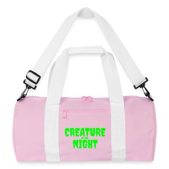 Kreatur der Nacht Horror Text - Recycelte Duffel Bag - Rosa/Weiß - Vorne