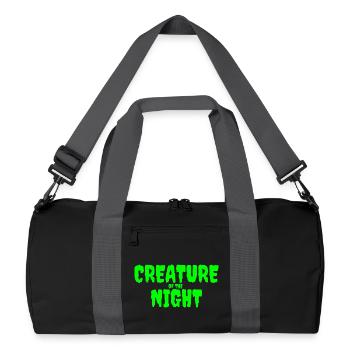 Creature of the Night Horror Text - Recycled Duffel Bag - black/graphite grey - Front