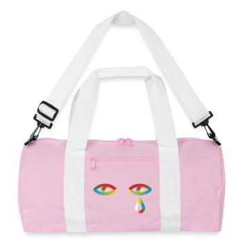 Your ignorance makes me cry - Recycelte Duffel Bag - Rosa/Weiß - Vorne
