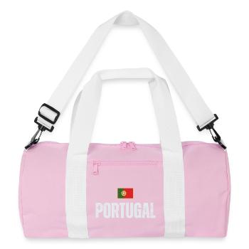 Drapeau portugais, fierté portugaise - Sac de sport recyclé - rose/blanc - Devant